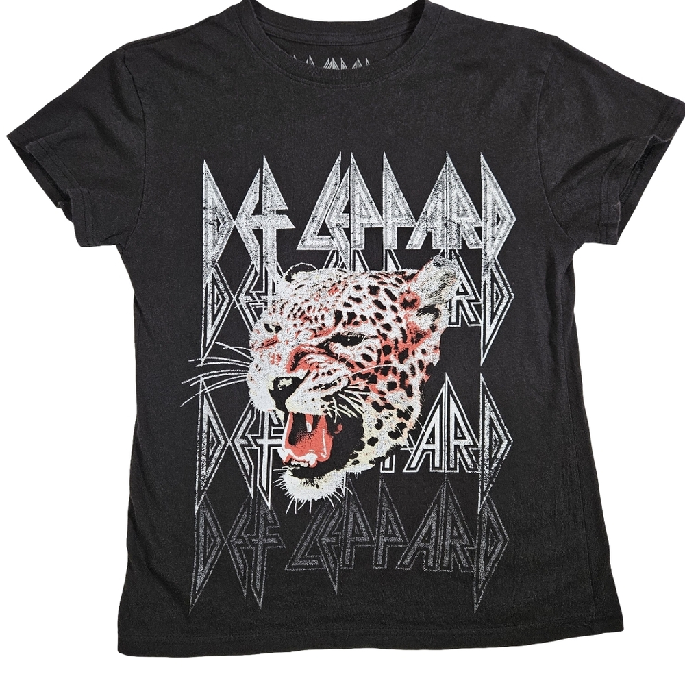 Def Leappard Official Merch Womens Graphic Print T Shirt, Black, Small - Picture 4 of 10